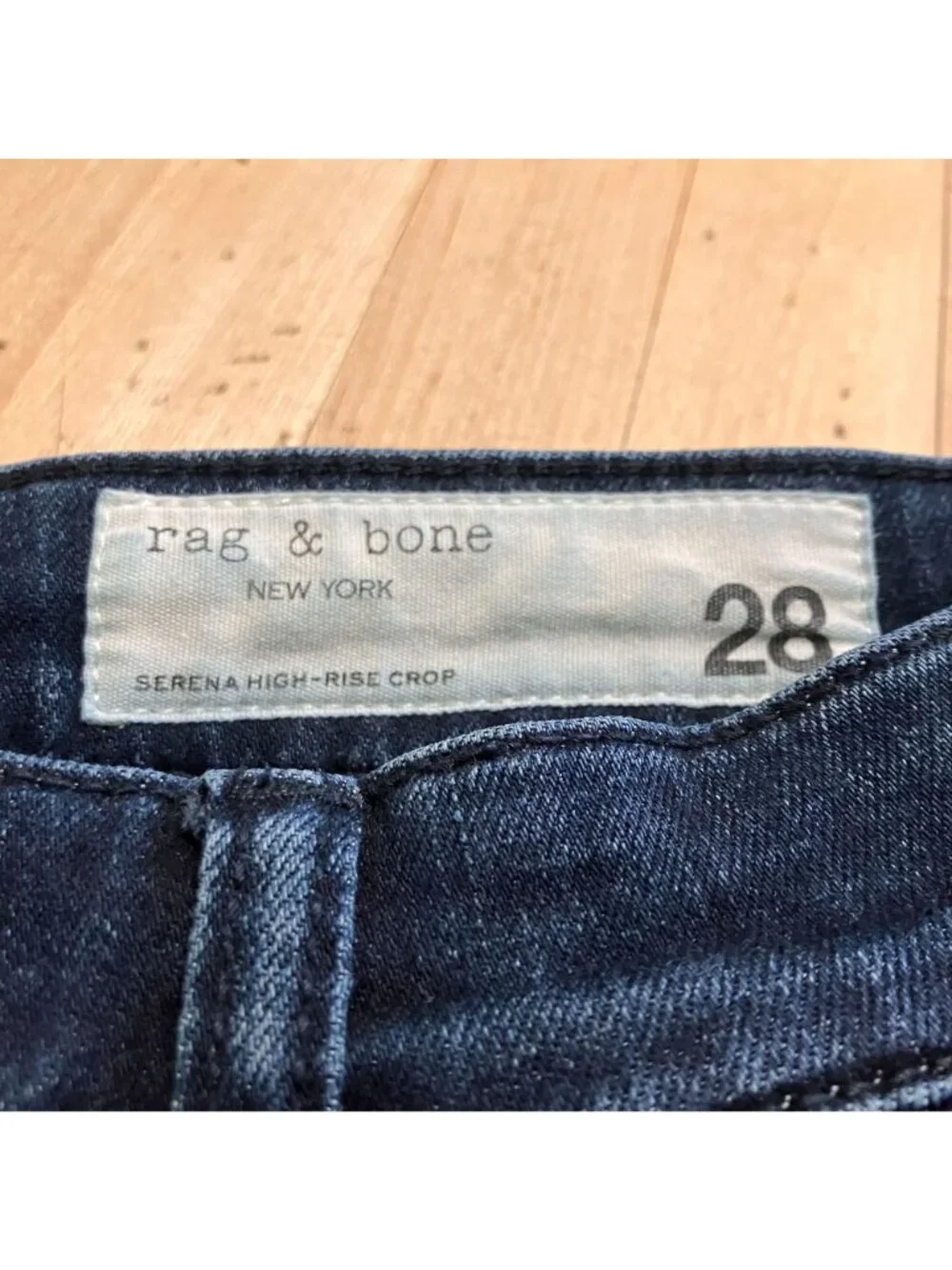 Rag & Bone Womens Serena High-Rise Crop Wide Leg Jeans Size 28 Blue Dark AN EXC - Picture 4 of 12